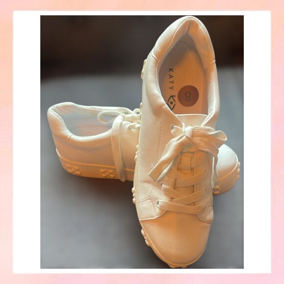 Katy Perry Collections Shoes - Katy Perry Floral Flatform Lace Up Sneakers Size 8